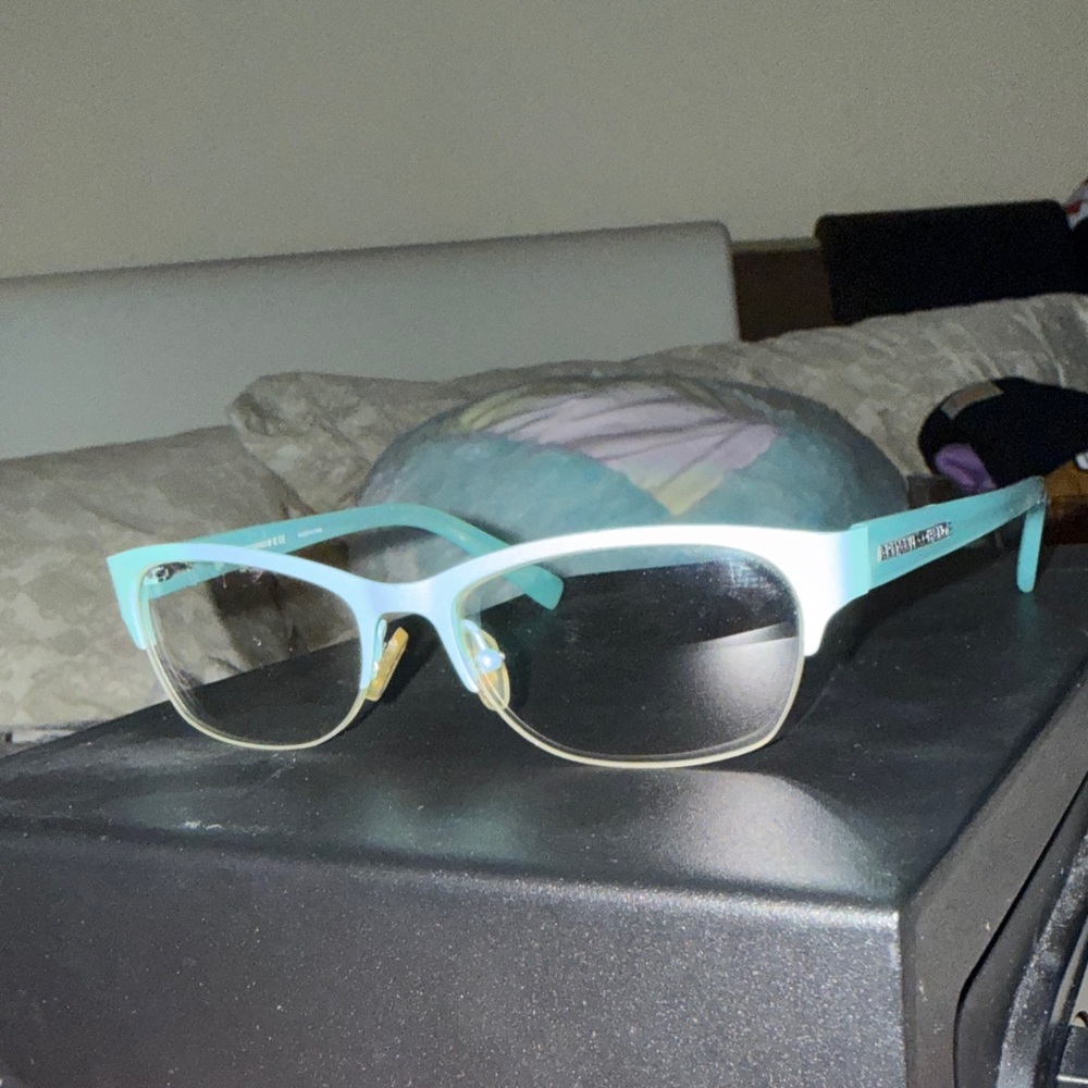 Armani Exchange Blue and Gold Glasses